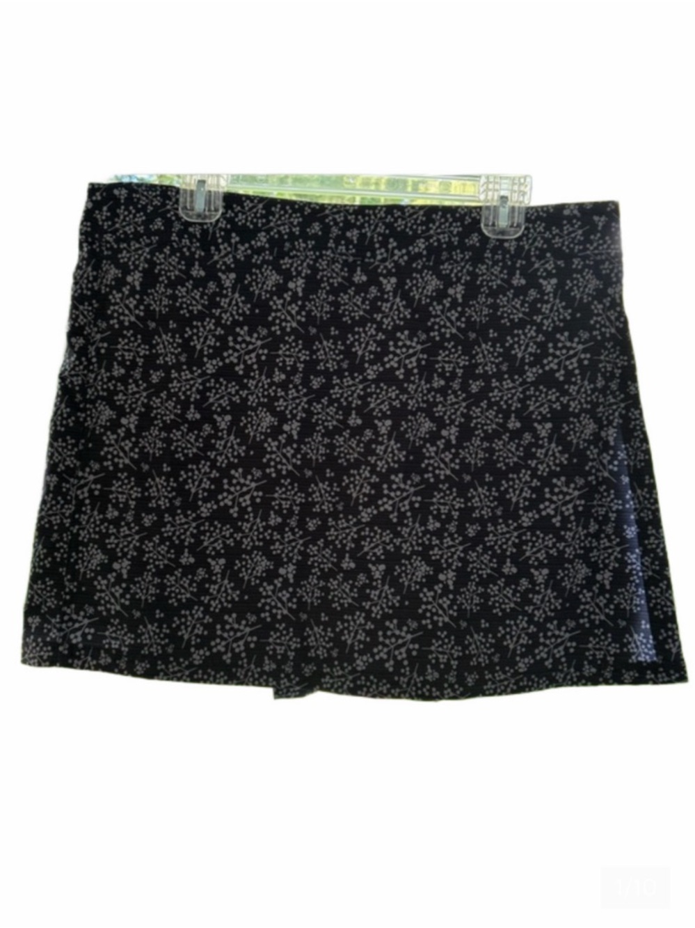 RipSkirt Hawaii Farmhouse Twigs Print Size XL Black Grey Wrap Mini